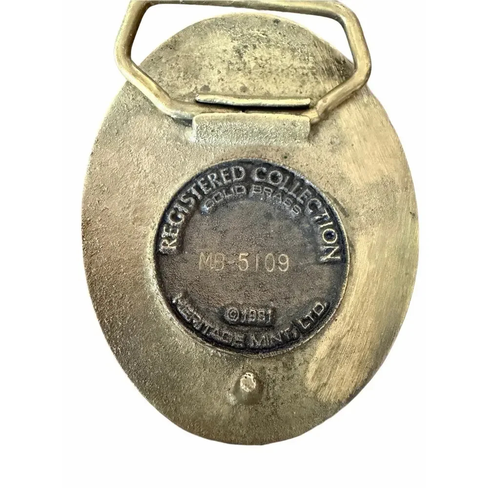 Georgia 1776 Solid Heritage Brass Belt Buckle Registered Collection MB-5109